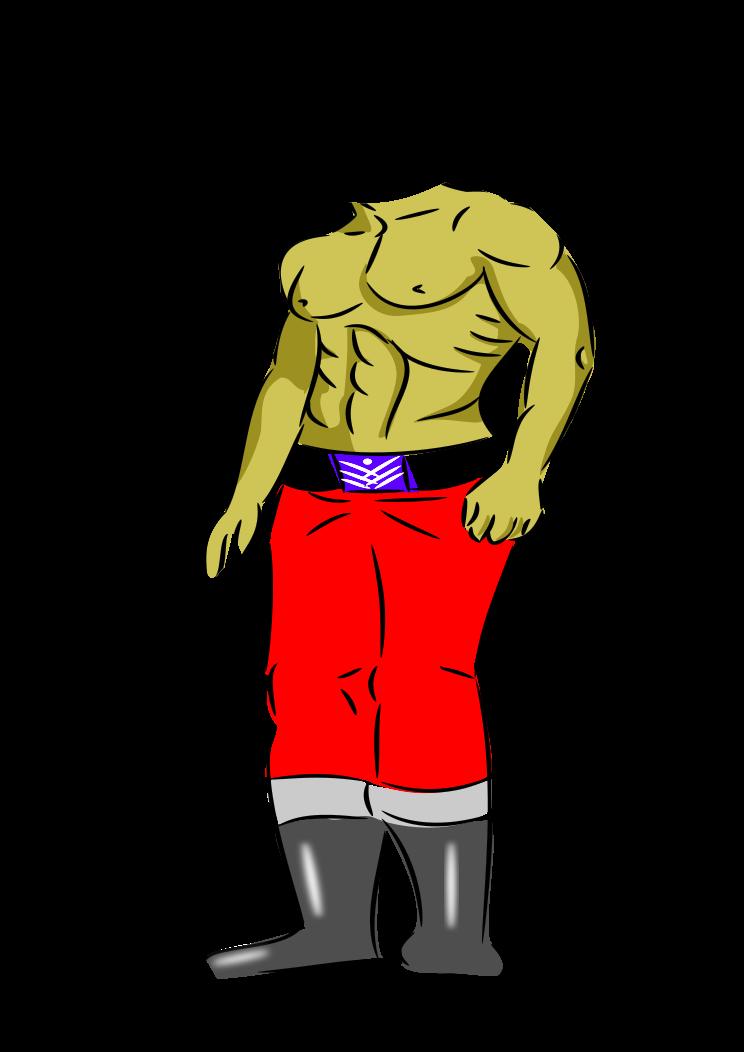 cuerpo humano sin cabeza