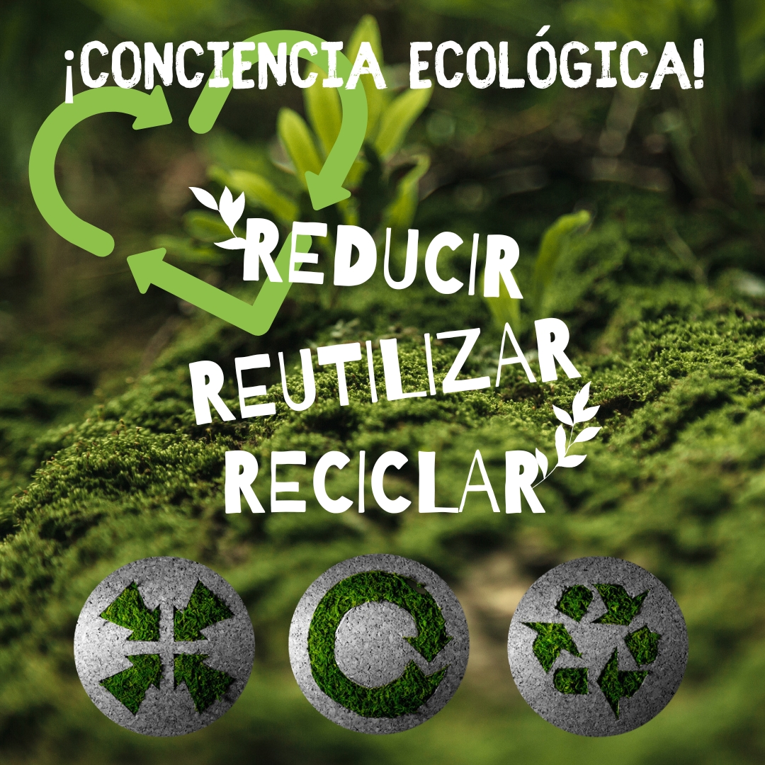 Conciencia ecológica: las tres erres. Reducir, reciclar y reutilizar.