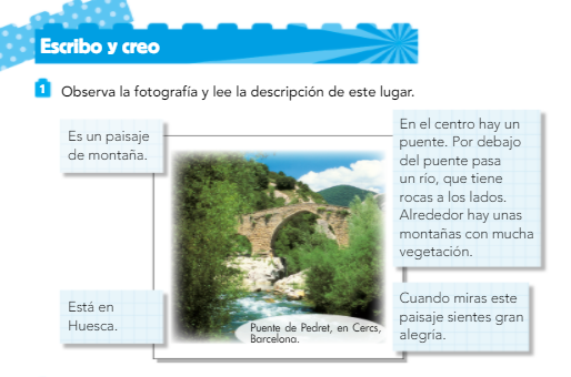 Ejemplo de descripción de paisajes
