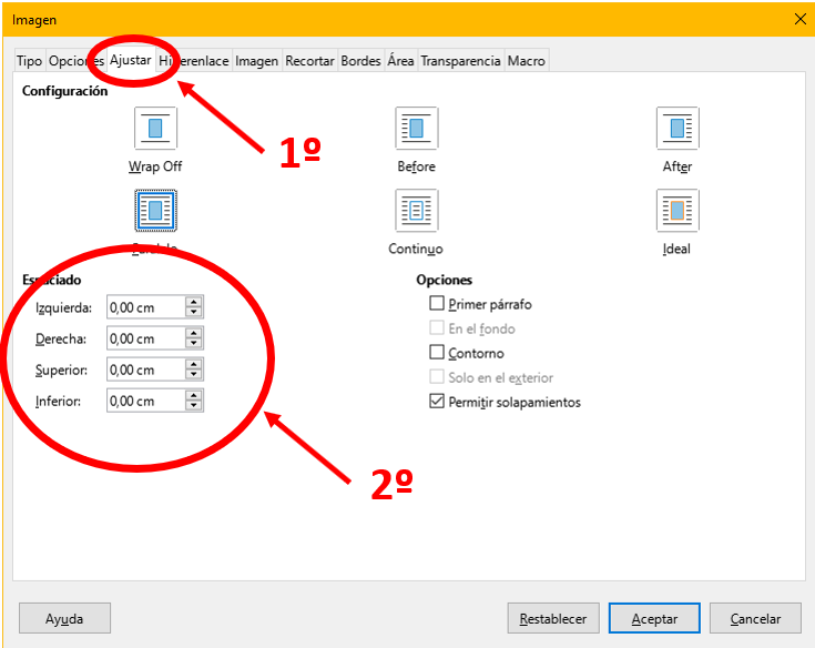 Ventana para insertar una imagen